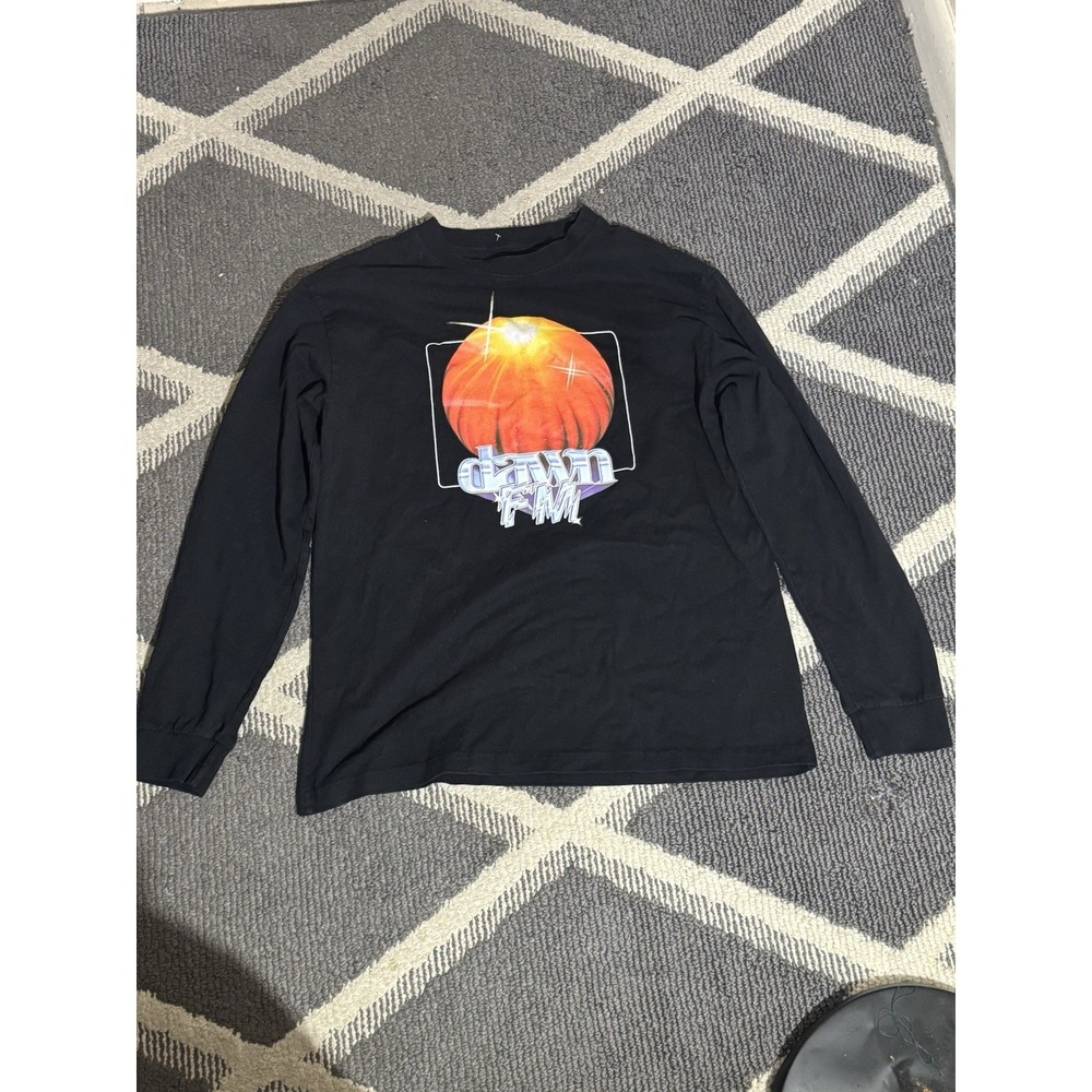 Weeknd XO Dawn Album TOUR FM Mens M Black Long Sleeve‎ Crew Neck T-Shirt